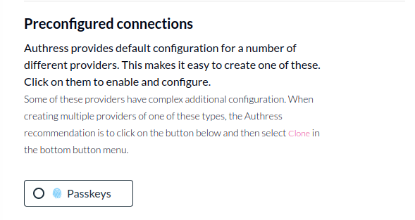 Enable passkeys support