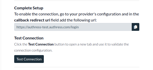 Test Connection in Authress